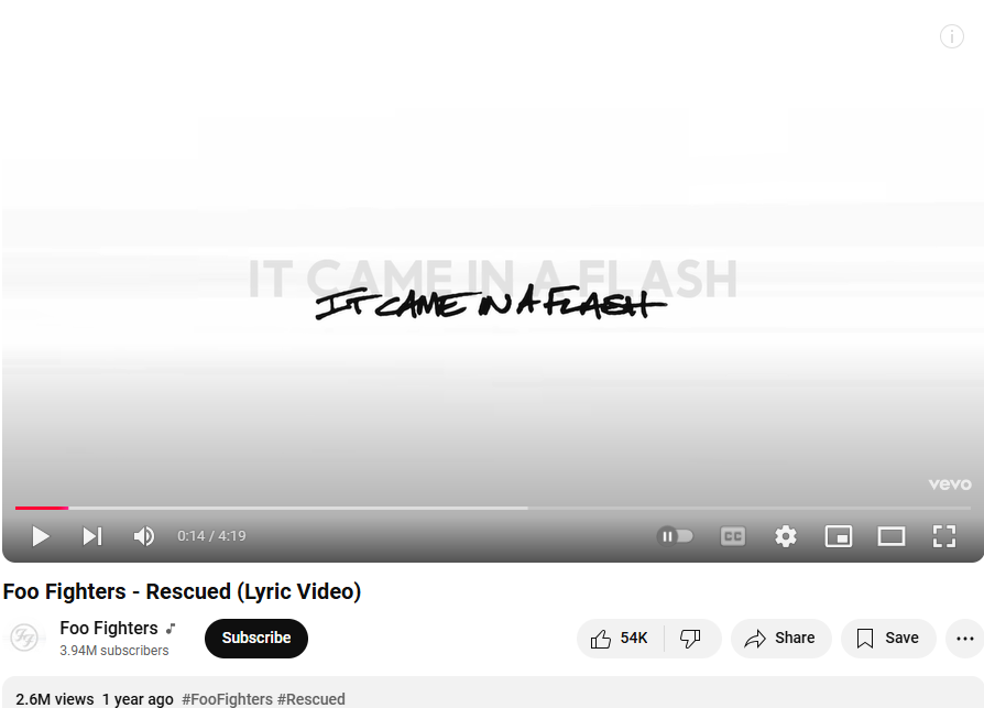 Rescued by a Flash?  Foo Fighters