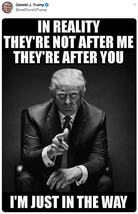 President Trump - I'm just in the way